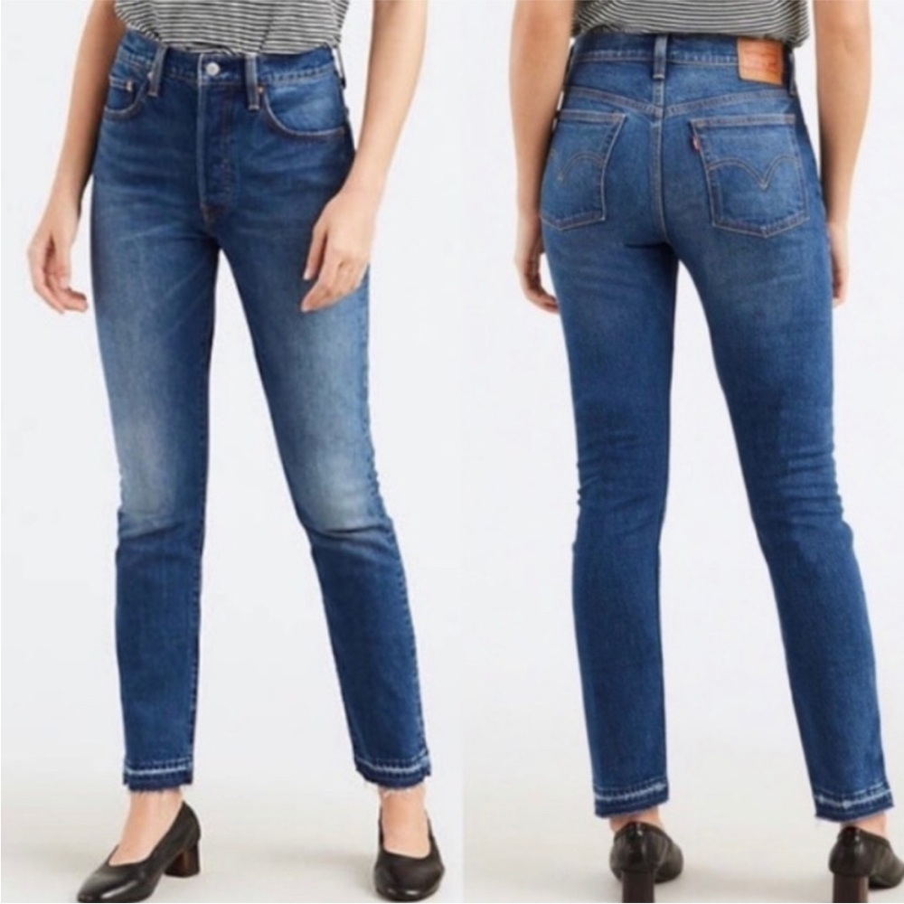 Levi's Premium 501 High Rise Skinny Denim 
Jeans Released Hem Size 30